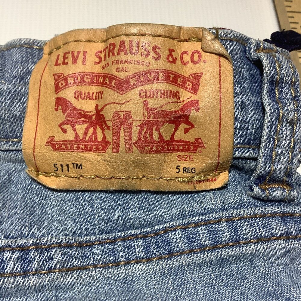 Levi's 511 Youth Boys Jeans Size 5 Reg Blue Stone Wash - Picture 3 of 7